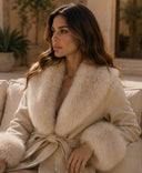 Pippa | Wrap Plain Coat – Winter Plush Collar Cuffs Tie Belt Long Sleeve