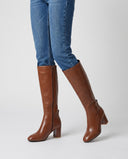 Priya | Knee High Boots – Winter Round Toe Block Heel Side Zip Tall Shaft