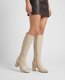 Priya | Knee High Boots – Winter Round Toe Block Heel Side Zip Tall Shaft