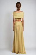 Ramona | WOff Shoulder Cut Out Set – Twist Knot Crop Top Maxi Skirt Summer
