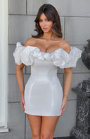 Raylene | Off Shoulder Ruffle Mini – Corset Bodycon Cocktail Party Dress