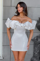 Raylene | Off Shoulder Ruffle Mini – Corset Bodycon Cocktail Party Dress