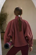 Regine | Sherpa Utility Jacket – High Neck Snap Front Zip Pockets