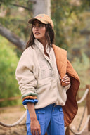 Regine | Sherpa Utility Jacket – High Neck Snap Front Zip Pockets