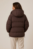 Rosetta | Quilted Puffer Jacket – Winter Hooded Zip Front Oversized Long Sleeve