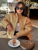 Scarlett | Sequin Jacket – Open Front Long Sleeve Glitter Party Evening Blazer