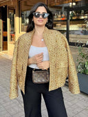 Scarlett | Sequin Jacket – Open Front Long Sleeve Glitter Party Evening Blazer