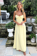 Selena | Maxi Summer – Tie Front Corset Spaghetti Strap Wedding Guest Dress