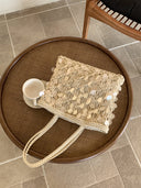 Suze | Boho Sequin Bag – Resort Vacation Open Weave Shoulder Handles