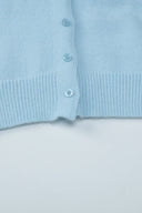Tamara | Cropped Button Cardigan – Crew Neck Balloon Sleeve Everyday Layer