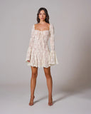 Teagan | Lace Mini – Tie Front Bell Sleeve Corset Skater Party Summer Dress