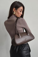 Varvara | Ribbed Cutout Knit Top – Evening Turtleneck Long Sleeve Keyhole Front