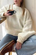 Vida | Chunky Knit Sweater – Casual Crew Neck Drop Shoulder Long Sleeve