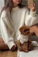 Vida | Chunky Knit Sweater – Casual Crew Neck Drop Shoulder Long Sleeve