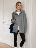 Violeta | Oversized Zip Cardigan – Casual High Collar Long Sleeve Ribbed Cuffs