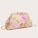 Wanda | Floral Clutch – Summer Wedding Beaded Chain Strap Top Clasp