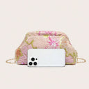 Wanda | Floral Clutch – Summer Wedding Beaded Chain Strap Top Clasp