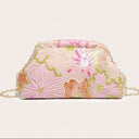 Wanda | Floral Clutch – Summer Wedding Beaded Chain Strap Top Clasp