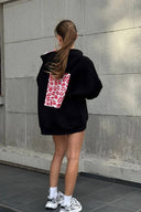 Xanthe | Lip Print Hoodie – Casual Long Sleeve Graphic Back Oversized Pullover