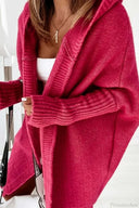 Yasmin | Oversized Hooded Cardigan – Open Front Long Sleeve Knit Layer