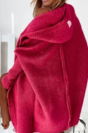 Yasmin | Oversized Hooded Cardigan – Open Front Long Sleeve Knit Layer