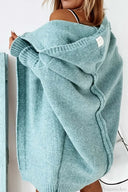 Yasmin | Oversized Hooded Cardigan – Open Front Long Sleeve Knit Layer