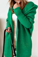 Yasmin | Oversized Hooded Cardigan – Open Front Long Sleeve Knit Layer