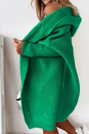 Yasmin | Oversized Hooded Cardigan – Open Front Long Sleeve Knit Layer